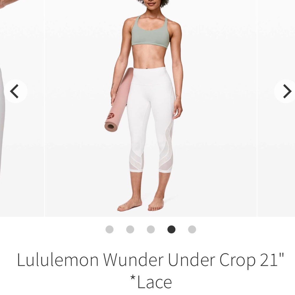 NWT Lululemon Wunder Under Lace Crop leggings